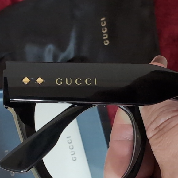 Gucci Women's Black Cat-Eye Glasses Rx - Picture 3 of 7